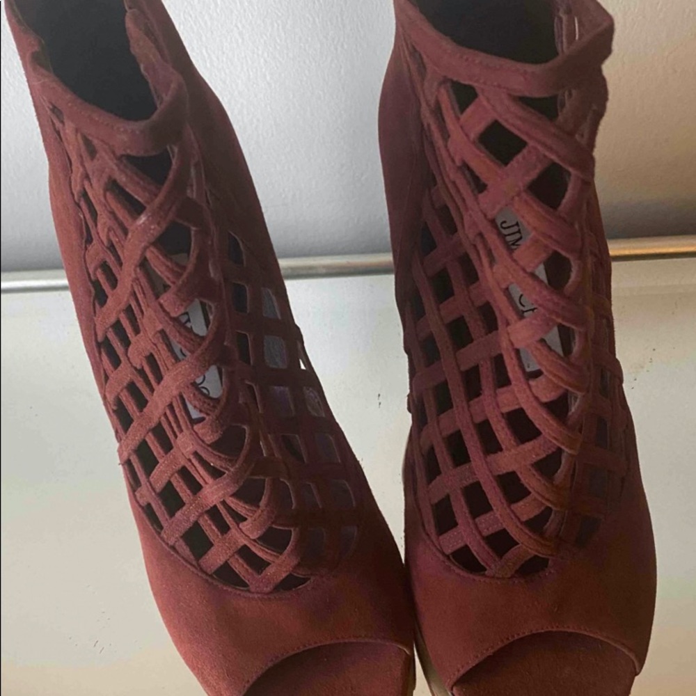 Jimmy Choo Open-Toe Boot Heels - image 2